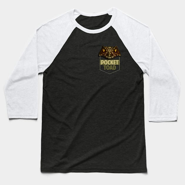 Pocket Toad Baseball T-Shirt by SonoftheDragon